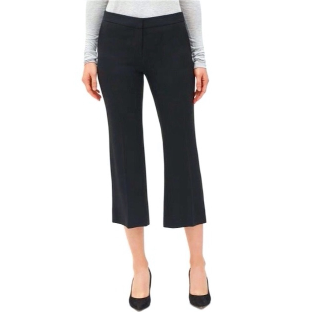 Lafayette 148 Manhattan Cropped Virgin Wool Pants Black Size 4
